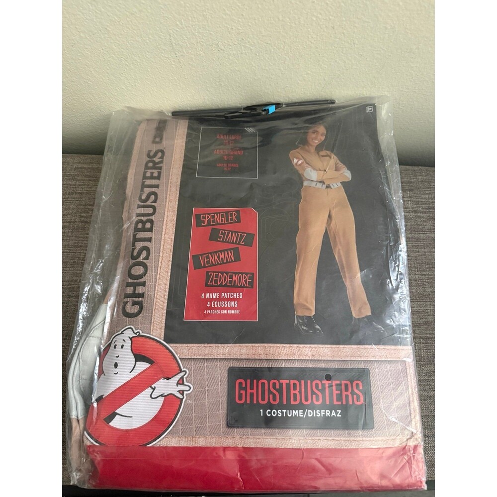New Women’s Ghostbusters Brown Jumpsuit Costume Size Large 10-12